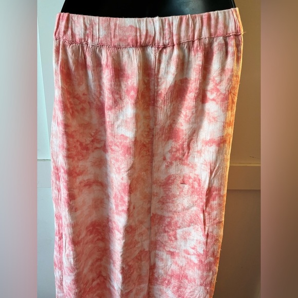 Joe Fresh pink Tie-Dye A-Line Skirt long maxi vacation summer outfit - Picture 2 of 6